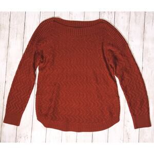 Lee Long Sleeve Crew Neck Burnt Orange Sweater Large
